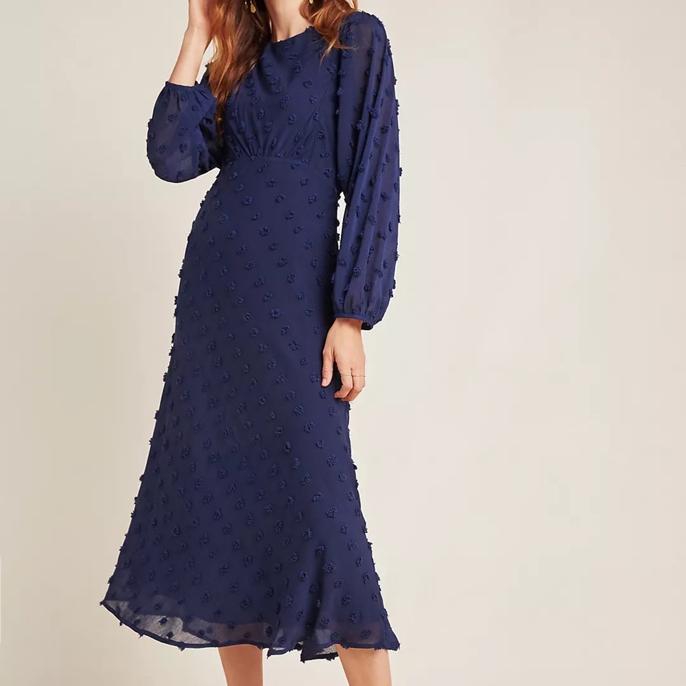 Michaela Textured Midi-Dress